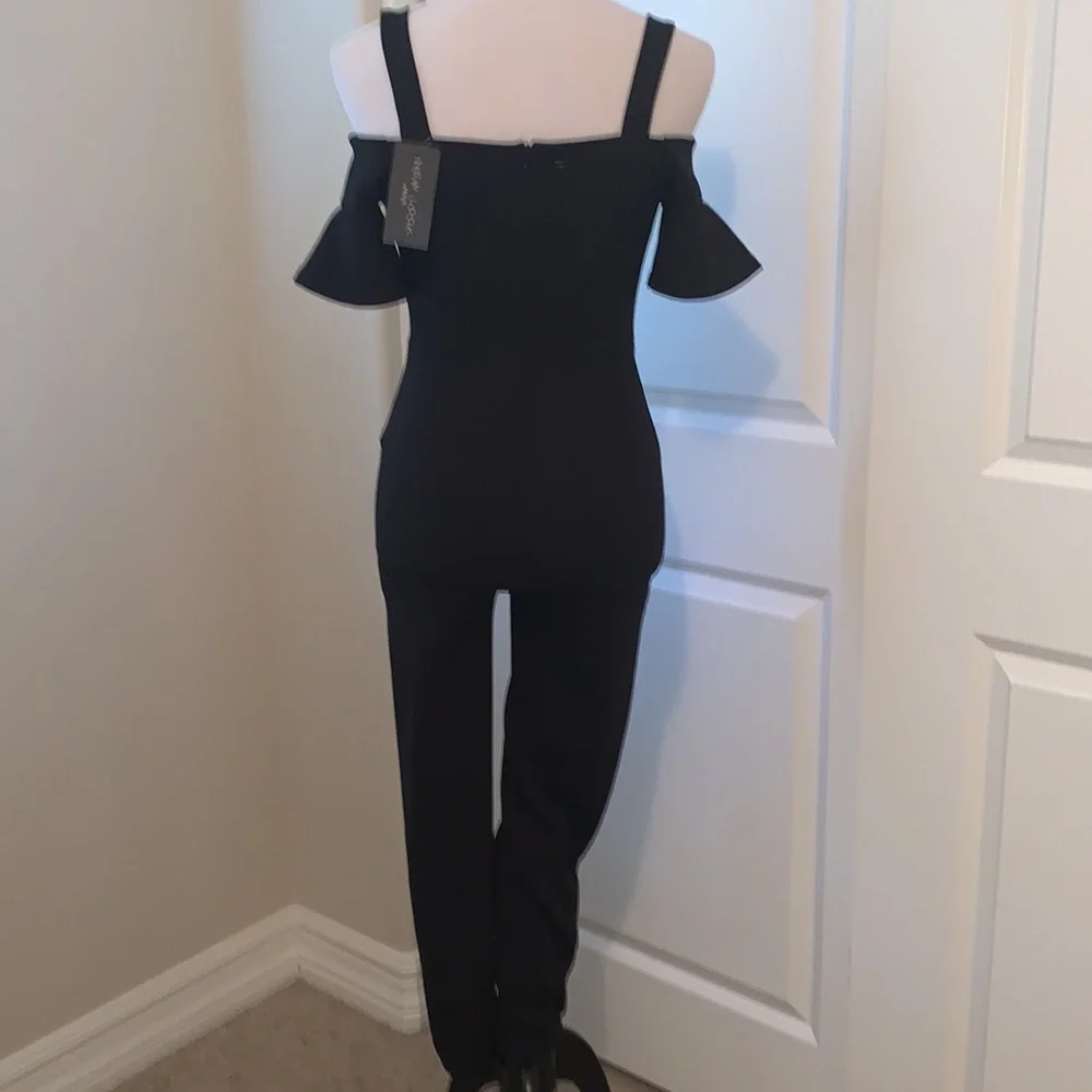 NEW LOOK PETITE BRAND NEW WITH TAGS SIZE 0 GORGEOUS JET BLACK JUMPSUIT - Picture 8 of 13